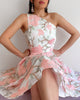 Addison One Shoulder Dress - White Floral