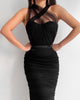 Valeria Midi Dress - Black