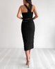 Valeria Midi Dress - Black