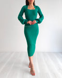 Frankie Knit Midi Dress - Jade