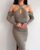 Harley Knit Midi Dress - Khaki