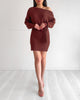 Millie Knit Mini Dress - Mocha