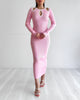 Gigi Knit Midi Dress - Pink