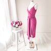 Natasha Midi Dress - Fuchsia