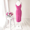 Natasha Midi Dress - Fuchsia