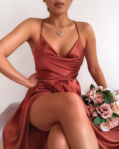 Samira Maxi Dress 2.0 - Rust Honey Peaches Samira Maxi Dress 2.0 - Rust Honey Peaches