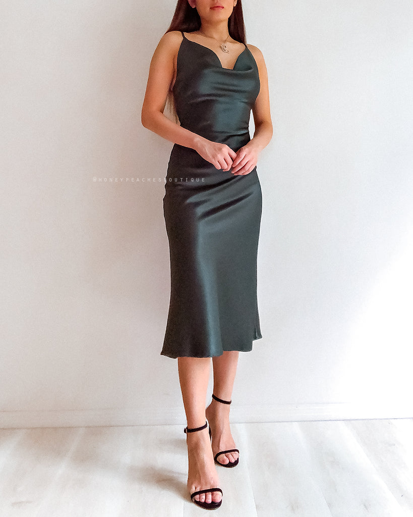 Palmer Midi Dress - Forest Green