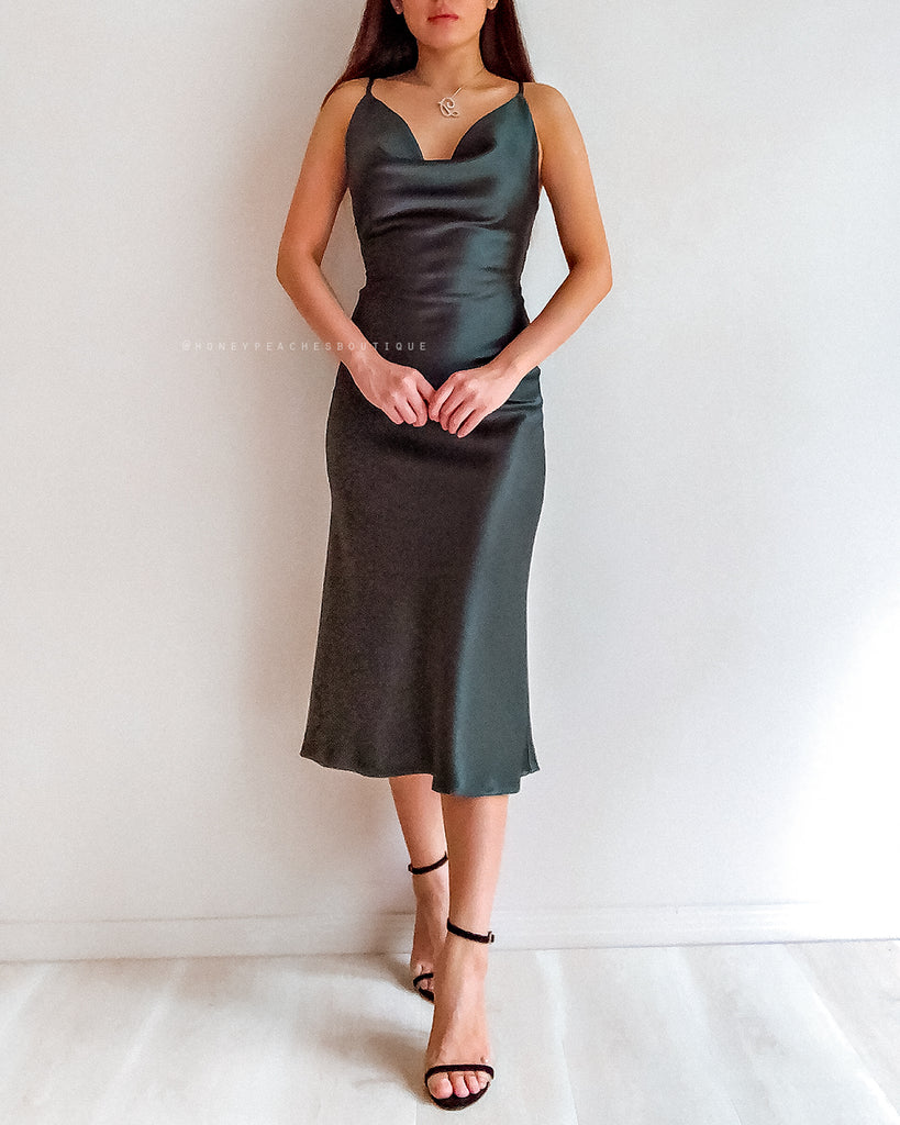 Palmer Midi Dress - Forest Green