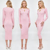 Gigi Knit Midi Dress - Pink