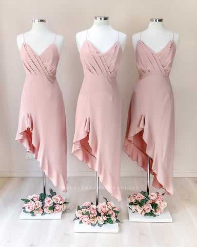 Siren Mermaid Midi Dress - Blush Pink