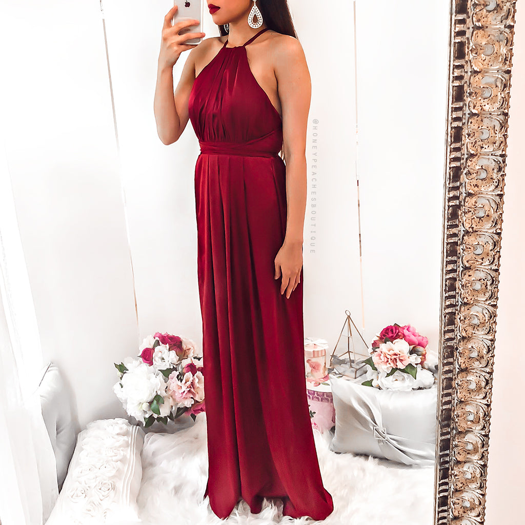 Loving You Is Easy Maxi Dress - Maroon