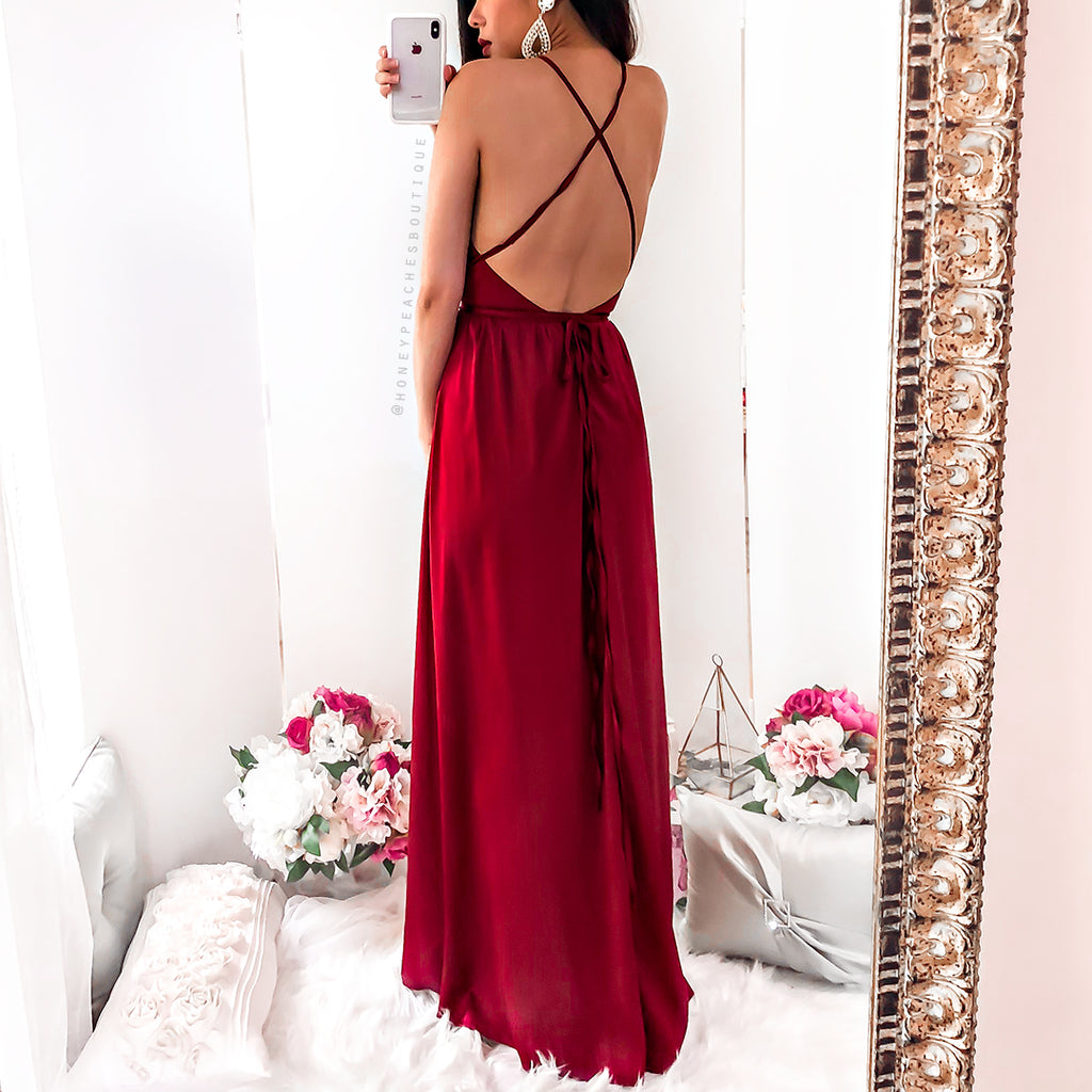 Loving You Is Easy Maxi Dress - Maroon