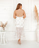 Ciara Dress - White Floral Embroidery