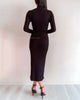 Carli Midi Knit Dress - Black