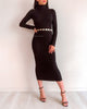 Carli Midi Knit Dress - Black