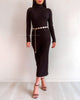 Carli Midi Knit Dress - Black