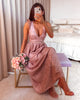 Abigail Glitter Maxi Dress - Rose Gold
