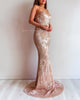 Is This Love Sequin Maxi Dress - Rose Gold