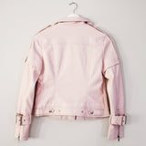 Aria Biker Jacket - Pink