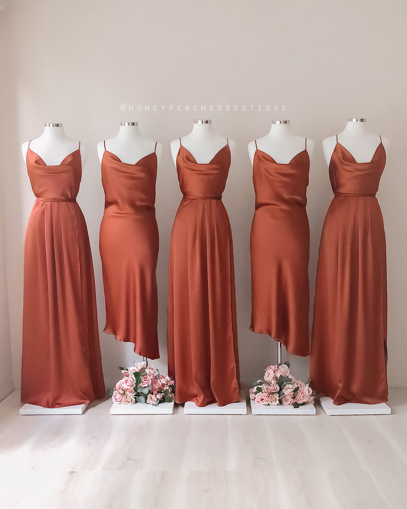 Emery Midi Dress - Rust