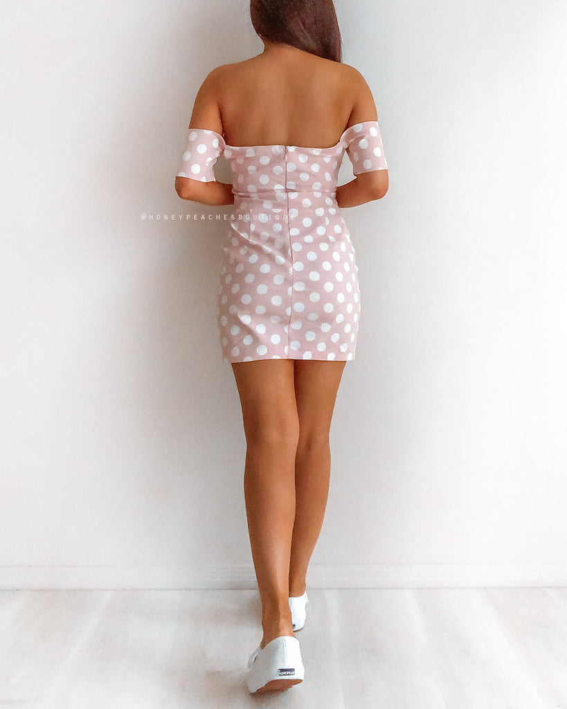 Noah Dress - Pink Polka Dot