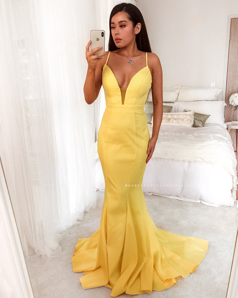 Akila Gown by Jadore - Yellow