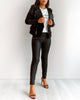 Bessy Fur Biker Jacket - Black