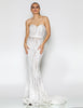 Allegra Strapless Sequin Gown by Jadore - Ivory/Nude