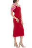Angelica Midi Dress - Red/Pink