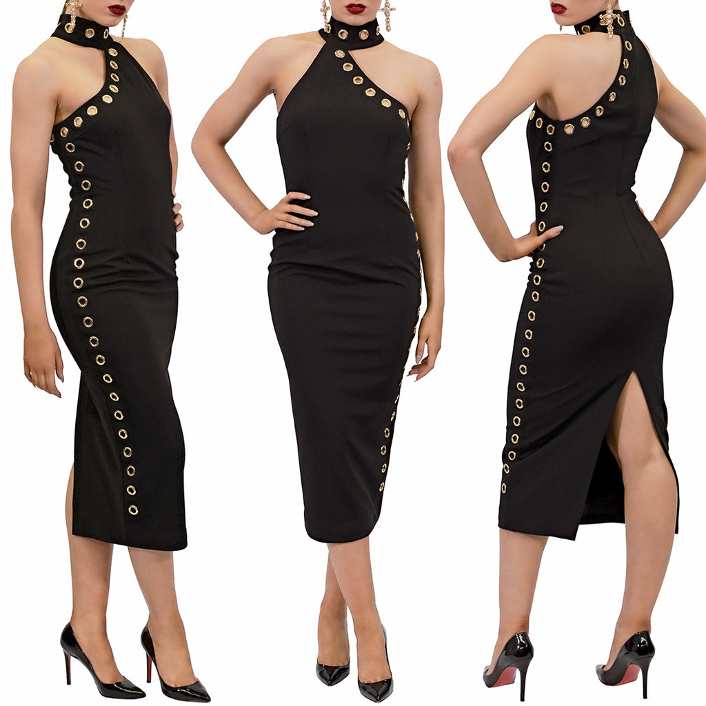 Artemis Midi Dress - Black