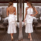 Ciara Dress - White Floral Embroidery