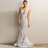 Giselle Sequin Gown by Jadore - Ivory/Nude