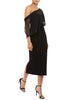 Hope Midi Dress by Georgy Collection - Black