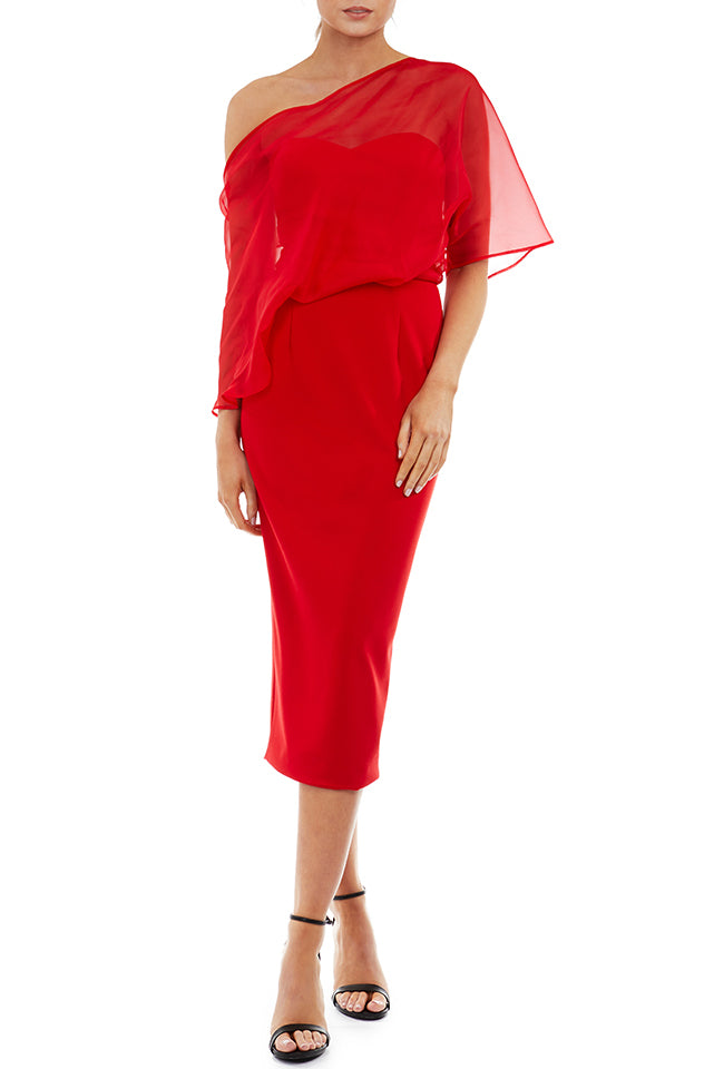 Hope Midi Dress by Georgy Collection - Red