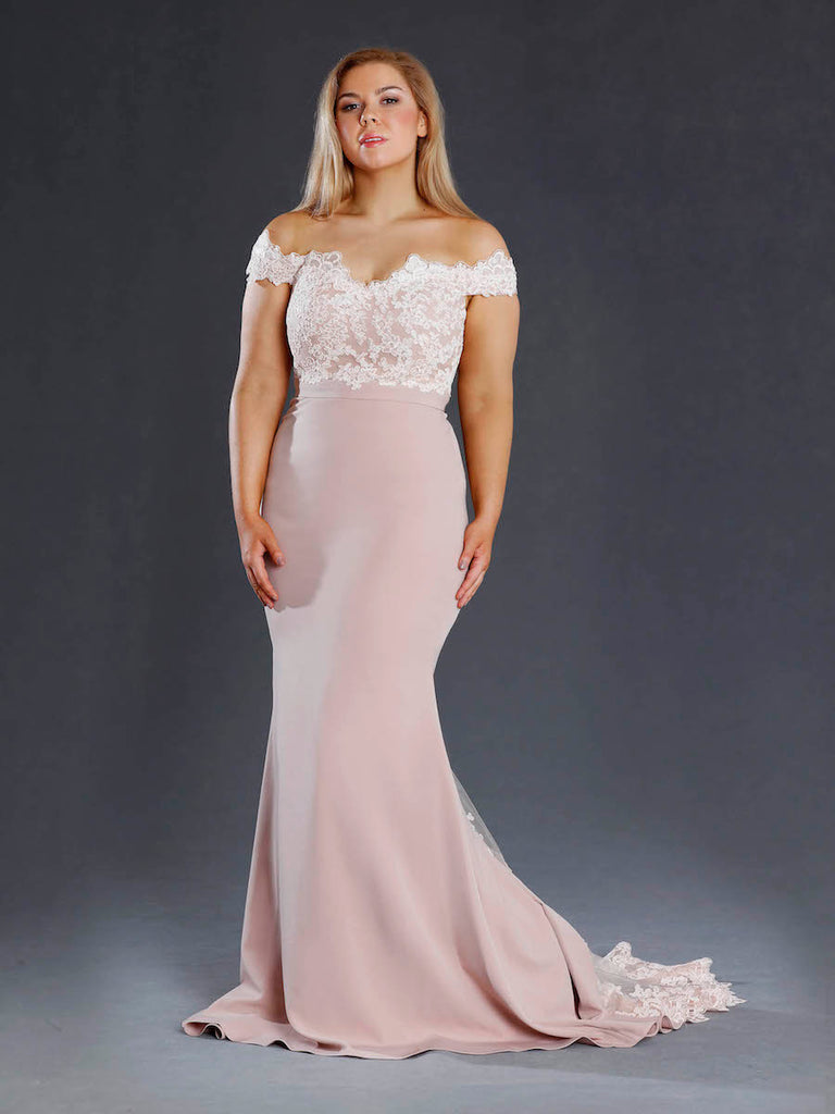 Isadora Lace Gown by Jadore - Latte