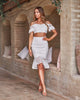 Janine Two Piece Dress Set - White