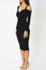 Juliette Midi Dress - Black