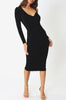 Juliette Midi Dress - Black