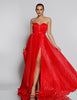 Maya Pleated Gown by Jadore - Red