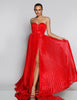 Maya Pleated Gown by Jadore - Red