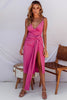 Natasha Midi Dress - Fuchsia