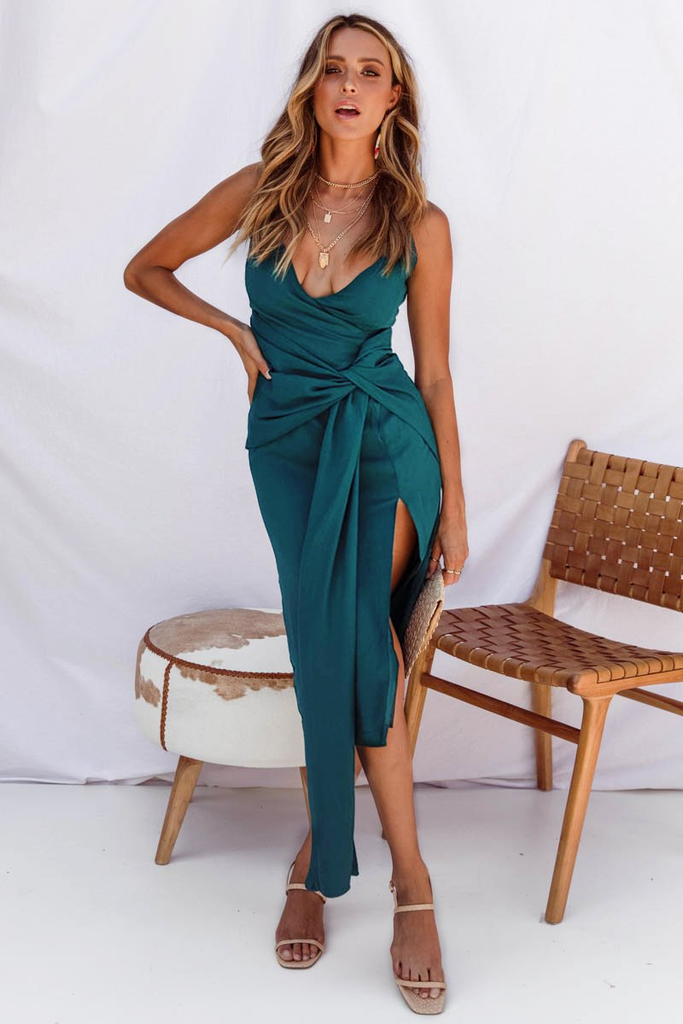 Natasha Midi Dress - Teal