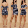 Noah Dress - Dark Navy Polka Dot
