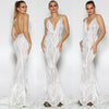 Ophelia Sequin Gown by Jadore - Ivory/Nude