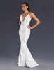 Ophelia Sequin Gown by Jadore - Ivory/Nude