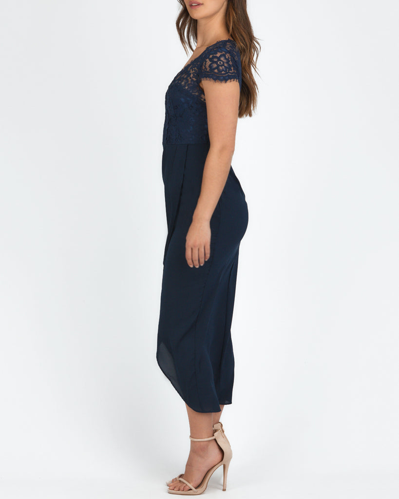 Amelia Midi Dress - Navy