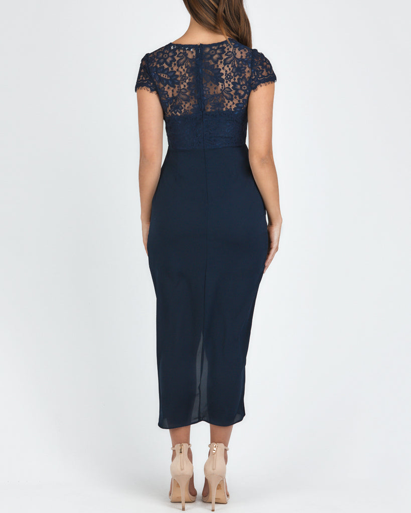 Amelia Midi Dress - Navy