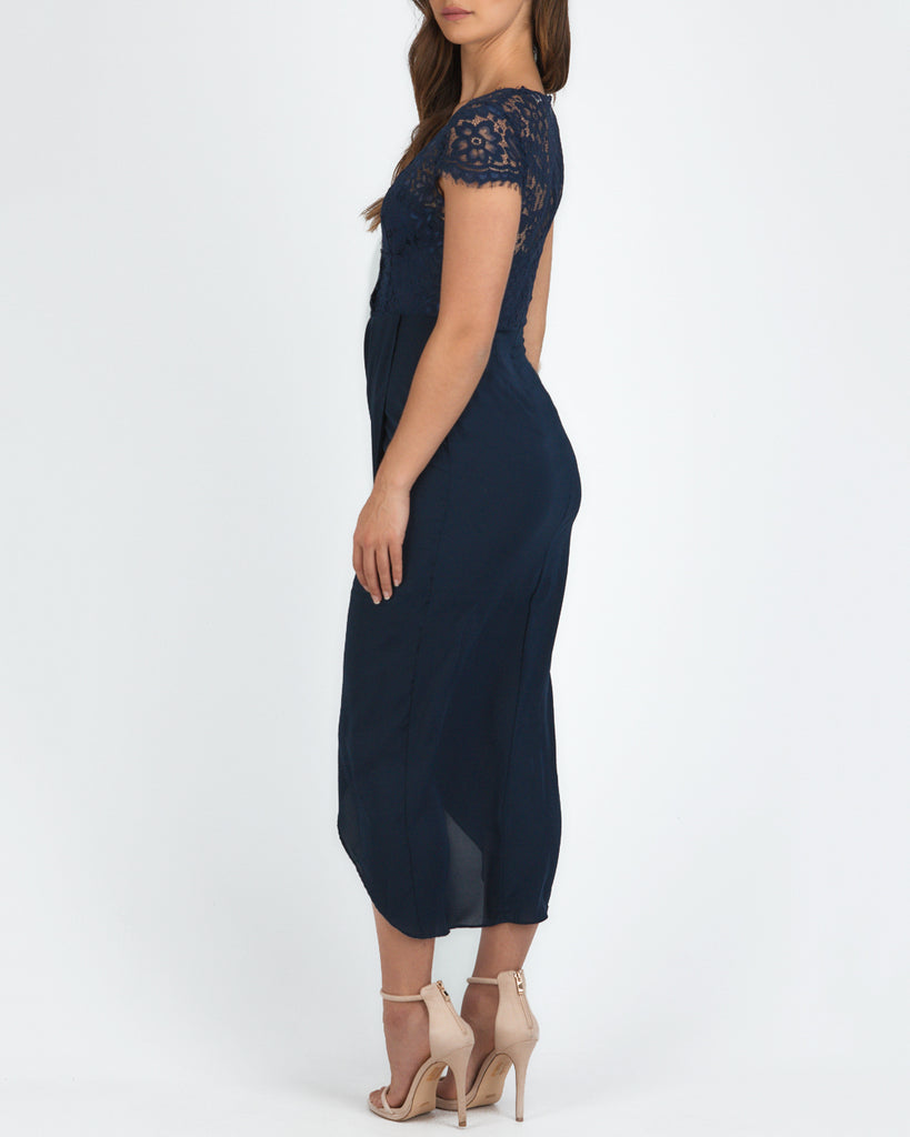 Amelia Midi Dress - Navy