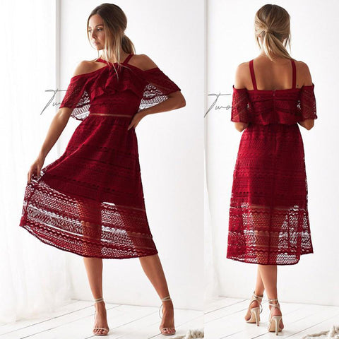 Alara Maxi Dress - Maroon