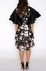 Addison Ruffle Skirt - Black Floral